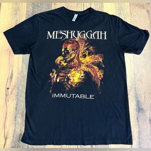 Meshuggah Immutable Black Graphic Concert T-Shirt Size XL